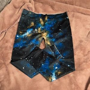 Space theme leggings